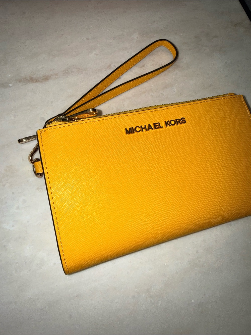 Michael Kors Yellow Leather Wristlet - Picture 8 of 9